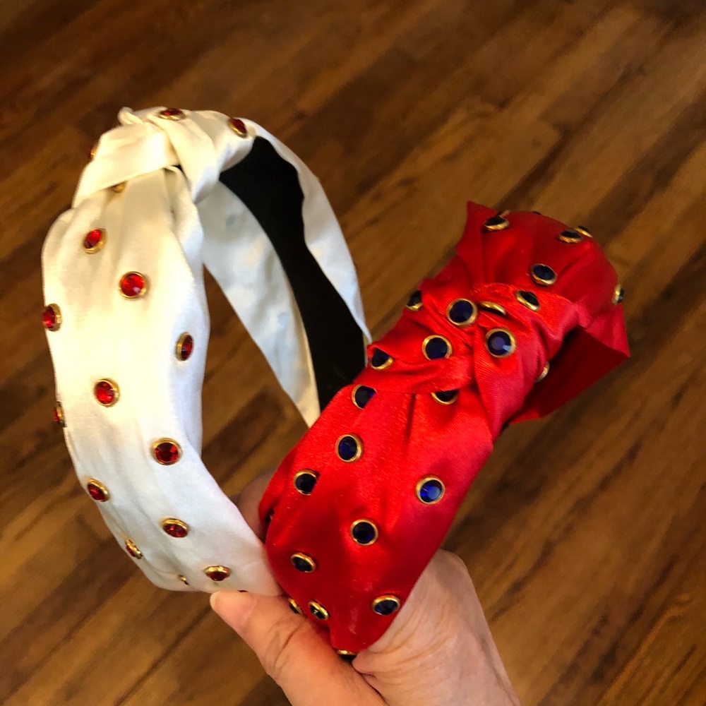 Two NWOT satin headbands by Brianna Cannon